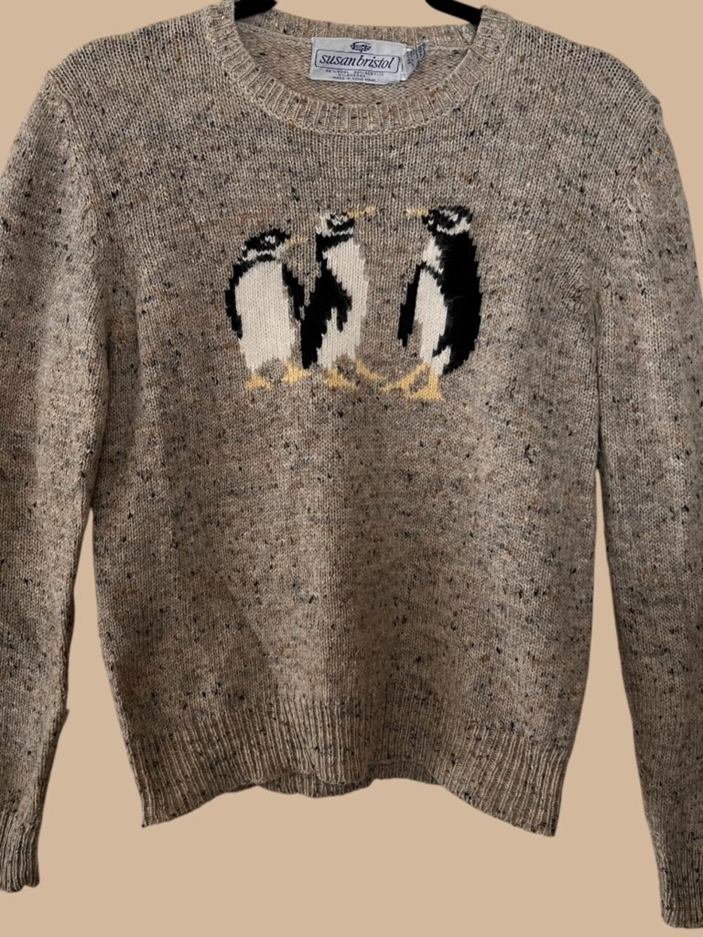 Vintage Susan Bristol Penguin Sweater, Size Small